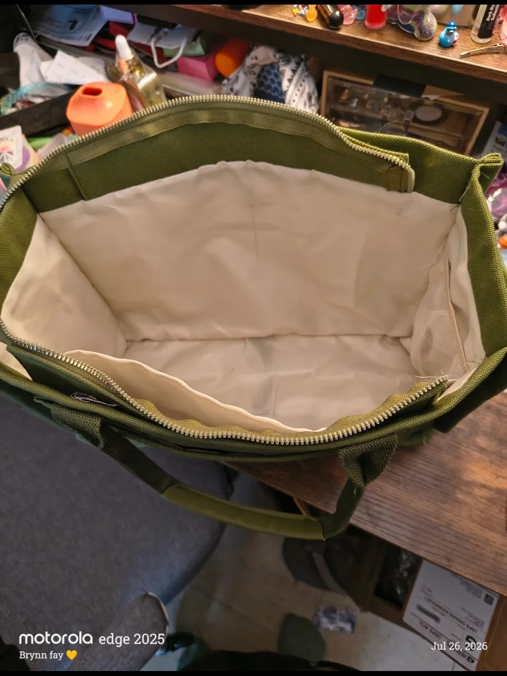 Amazon Olive Green Canvas Laptop Tote Bag for Men
